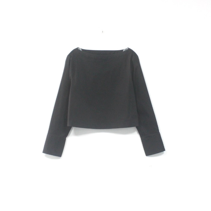 [Special Offer] Th Simple Off-Shoulder Casual Long-Sleeve Shirt Spring/Summer New Boat Neck Pullover Top for Women