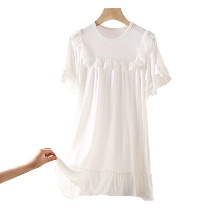 Детская ночная рубашка для девочек Детская домашняя одежда Пижама для девочек женская ночная рубашка с коротким рукавом для мамы и ребенка Женская Одежда Домашняя одежда для родителей и детей