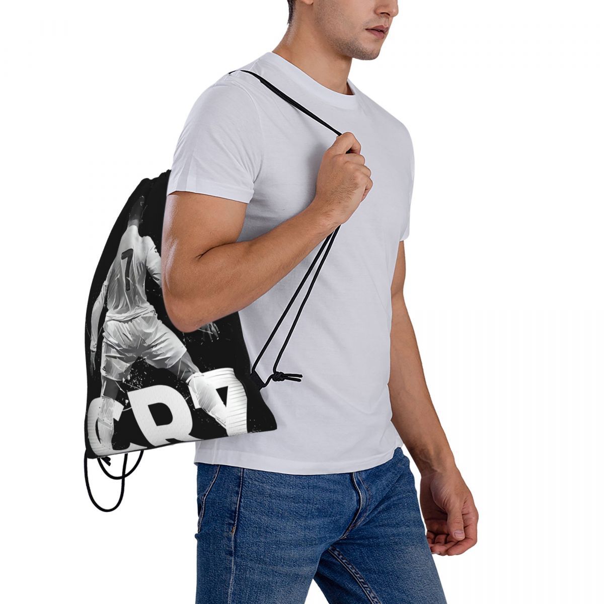 Mochila de baloncesto bolsas de fútbol de fábrica en stock, mochila de regalo para actividades de apertura, logotipo de impresión publicitaria