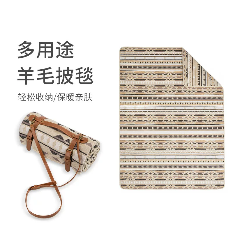Warm carpet for camping, duvet, boho style