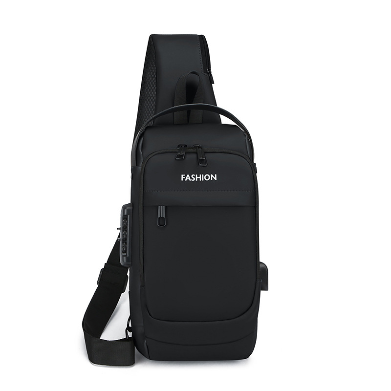 Nuevo bolso de pecho anti-robo de bloqueo de código para hombres fuera de negocios bolso de hombro de mano de gran capacidad bolso deportivo casual