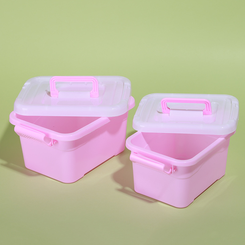 Pp手提げ収納ボックス玩具収納ボックス家庭用手提げ整理ボックス車載プラスチック収納ボックス|undefined