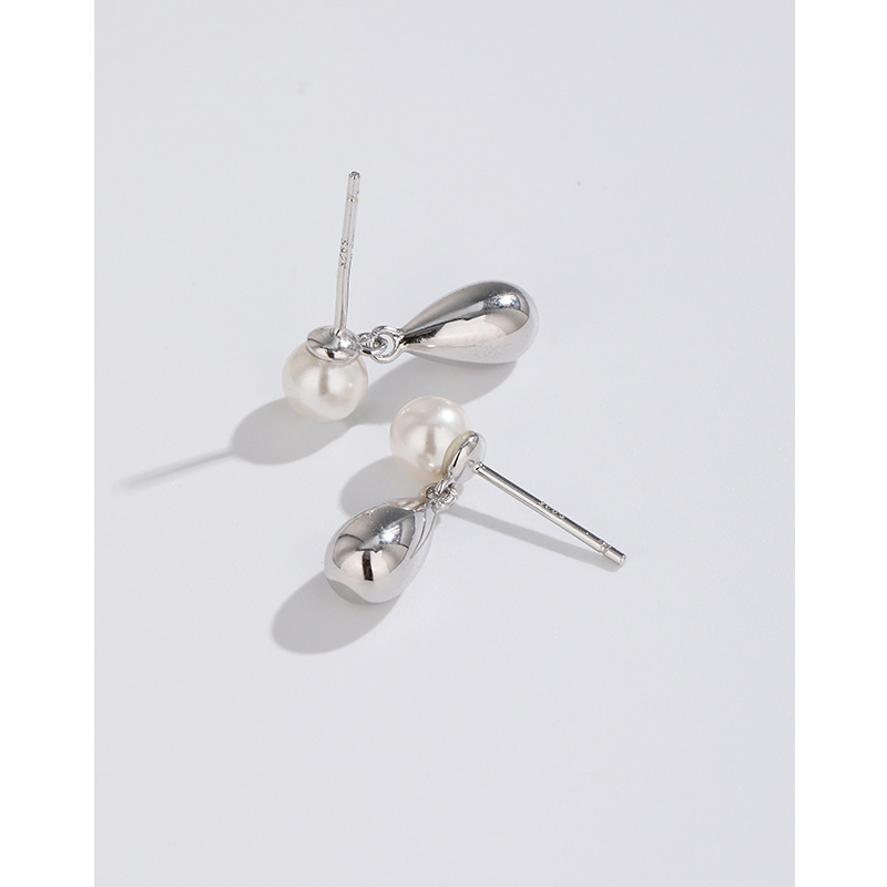 925 plata esterlina gota perla pendientes 2023 nuevos pendientes nicho diseño moda temperamento pendientes de gama alta para las mujeres