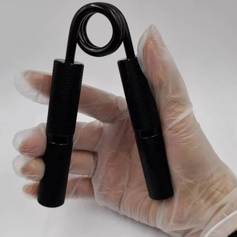 Todo-metal agarre brazo entrenador fitness dedo entrenador aluminio mango agarre primavera agarre