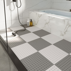 PVC interlocking bathroom mat for shower area, toilet floor mat, hollowed-out water-resistant bath rug, non-slip mat for swimming pools and restrooms