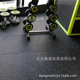 Fitness area composite rubber floor two-color color point fitness weight area rubber floor mat composite rubber mat wear-resistant