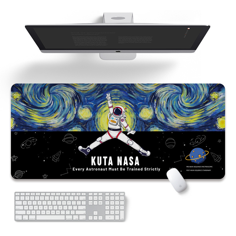 Nasa宇宙シンプルマウスパッド超大型ロックサイドオフィスeコマースゲームノートパソコンキーボード滑り止めテーブルパッド|undefined