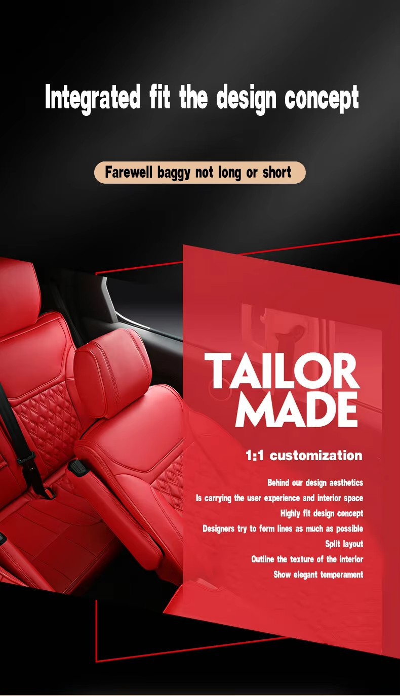Suitable for Toyota Cruiser Seat Covers, Full Surround Four-Season Special Seat Covers, Interior Modification Leather Car Seat Cushions