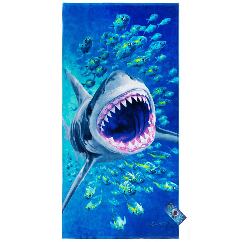 Cross-Border Factory Wholesale Beach Towel, Great White Shark Digital Print Bath Towel, Rectangular Sports Towel, Amazon Cross-Border Factory Wholesale Beach Towel, Great White Shark Digital Print Bath Towel, Rectangular Sports Towel, Amazon