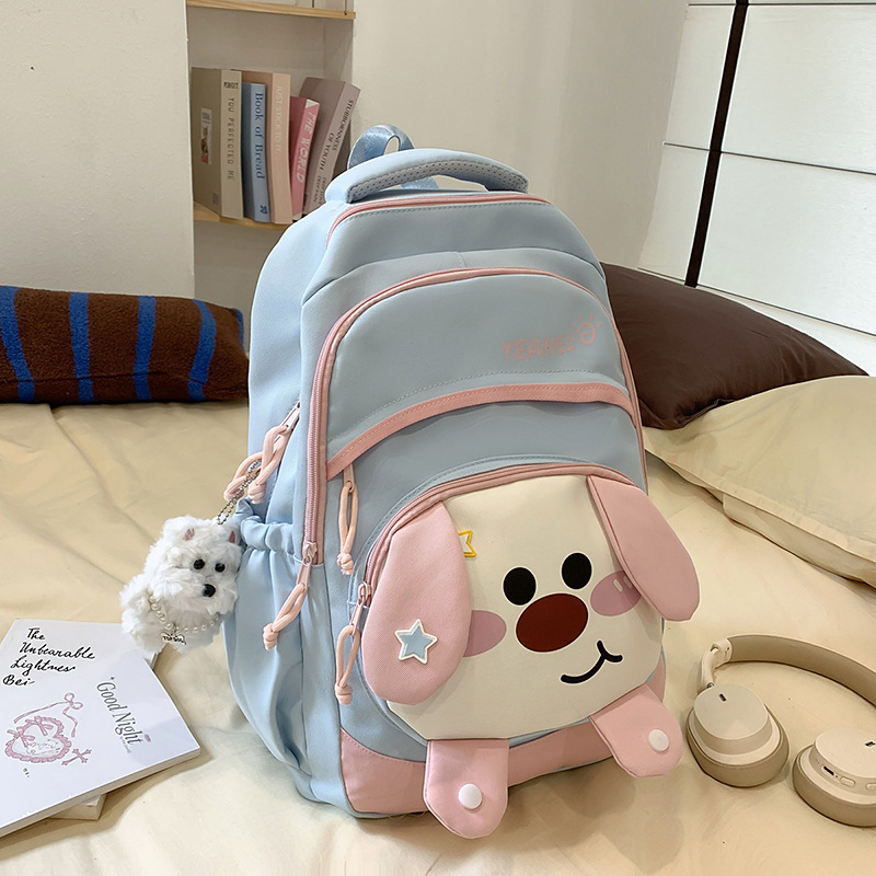 新款高颜值清新甜美可爱小狗背包初高中生轻便旅游大容量双肩包|undefined