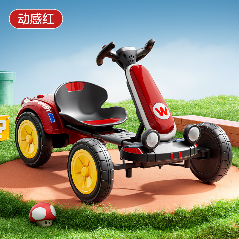 Juguetes de cuatro ruedas de kart eléctrico para niños se pueden sentar en niñas y se pueden plegar sin instalar nuevos vehículos eléctricos