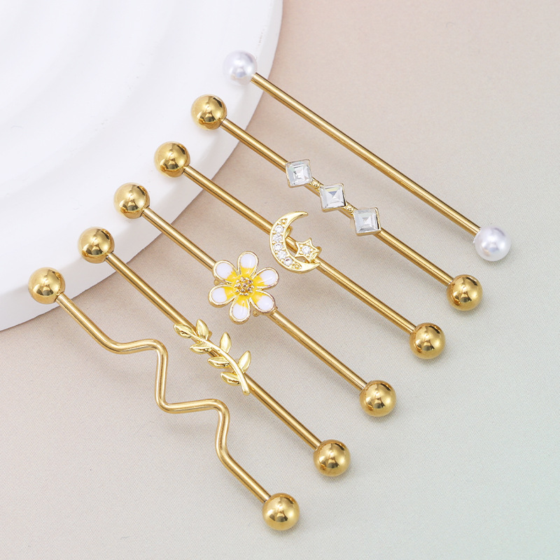 Labret piercing jewelry detail image