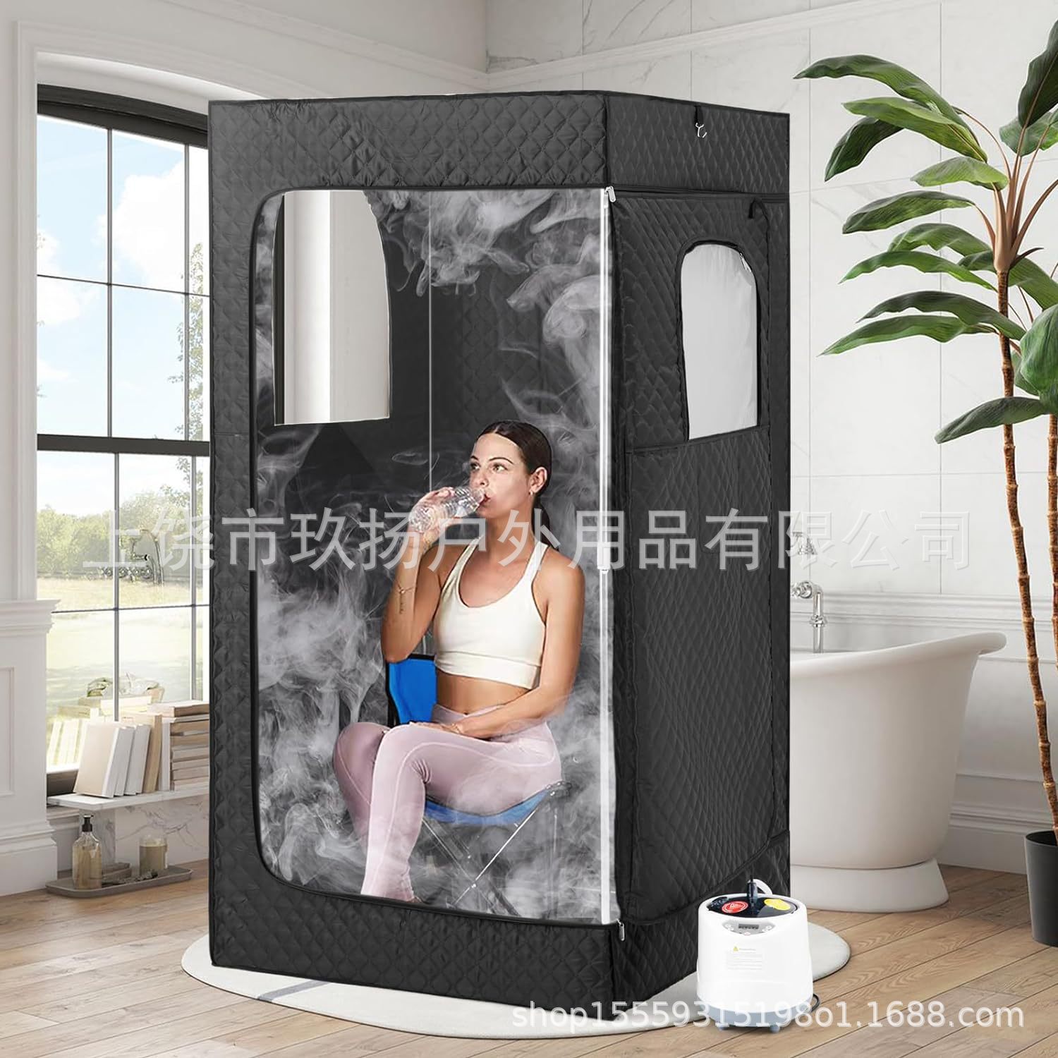 Sauna de vapor casera totalmente cerrada desmontable bañera de vapor portátil ventas calientes en Amazon