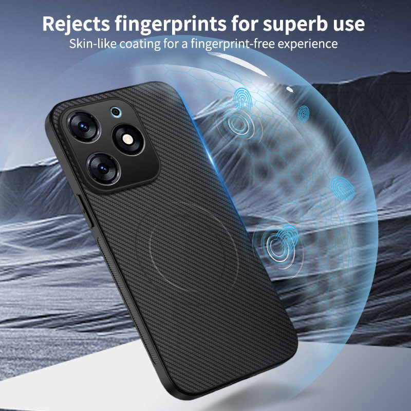 INFINIX HOT60PRO+ 携帯電話ケースに適した新しいカーボンファイバーパターン POVA 7ultra 磁気吸引ケース|undefined