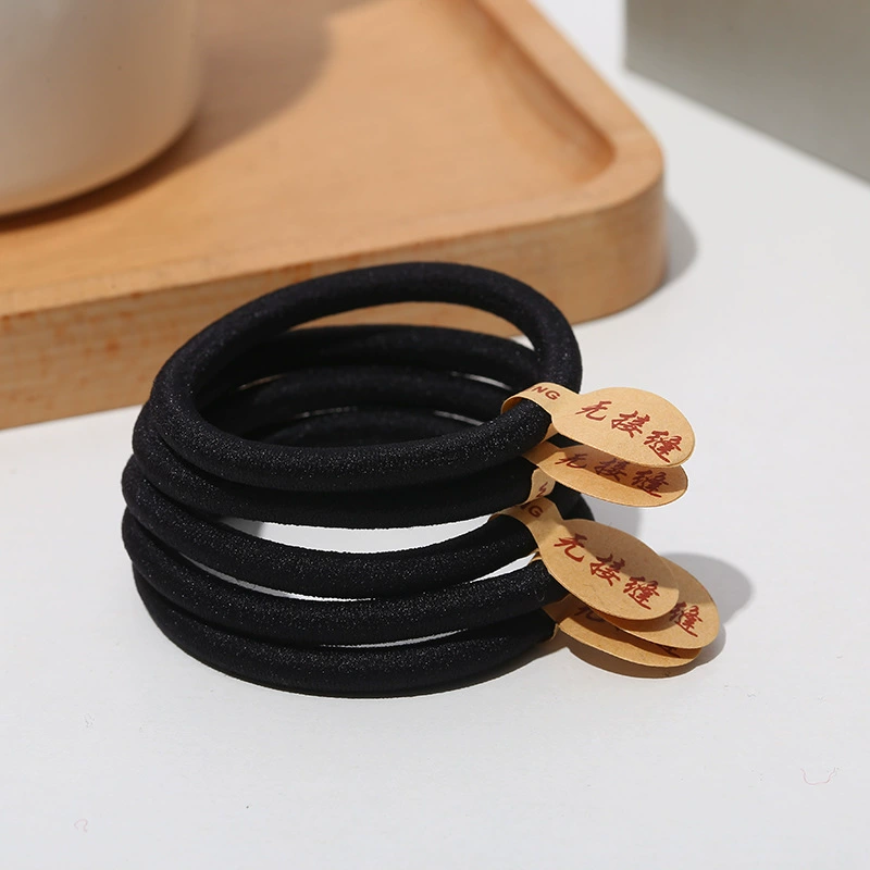 Elastic base black hair rope, hair accessory, Japanese and Korean, simple and elegant design