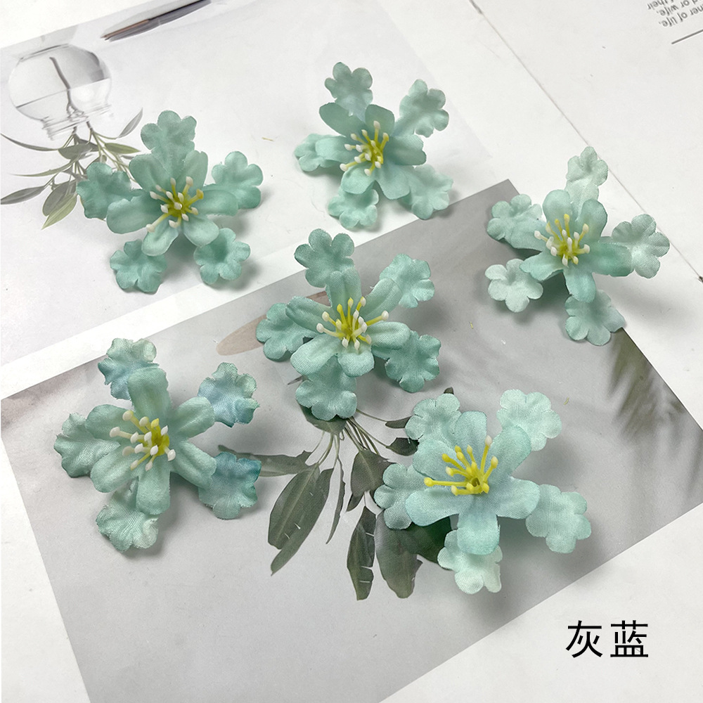 Paño de seda copo de nieve diy flor falsa sombrero de soltero ropa material bolsa accesorios Xunpu horquilla accesorios sala de bodas esparcir flores
