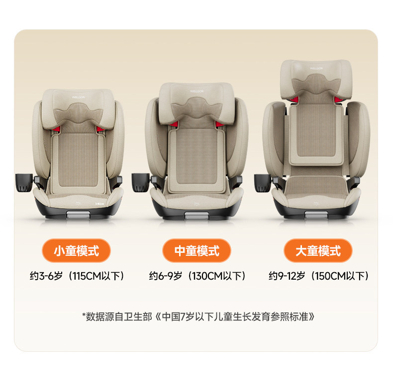 Welldon Welldon Cocoon Journey Pro Kids Safety Seat for 3-12 Years Old Children, Babies, and Infants in the Car