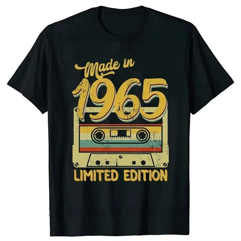 The 60 Years 2025 Summer T-Shirt 601965 Legend Born T-Shirt Years Party Women Funny Vintage Years Gift Birthday Cotton
