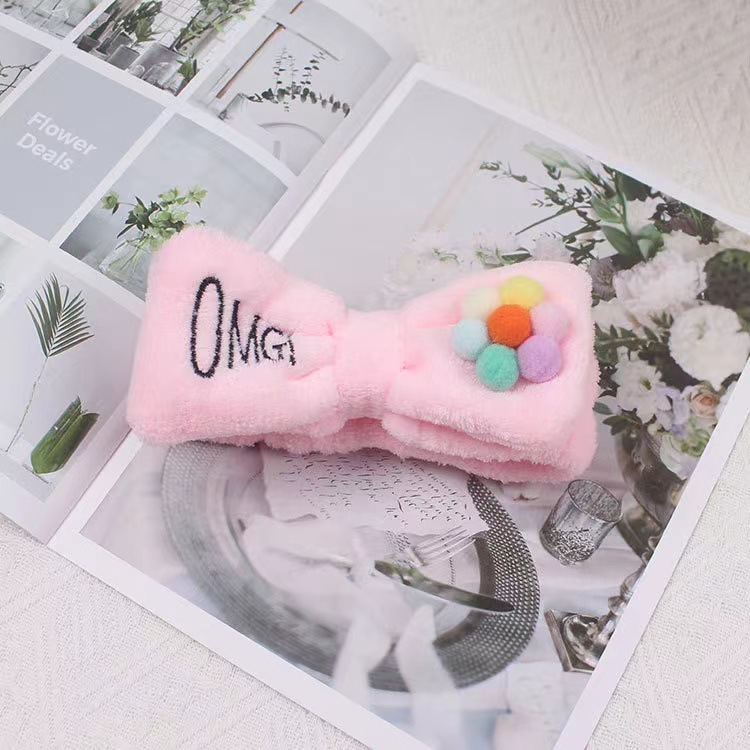 INS estilo arco chica lavado de cara banda de pelo hecho a mano conveniente mascarilla banda de pelo Fuente de la fábrica