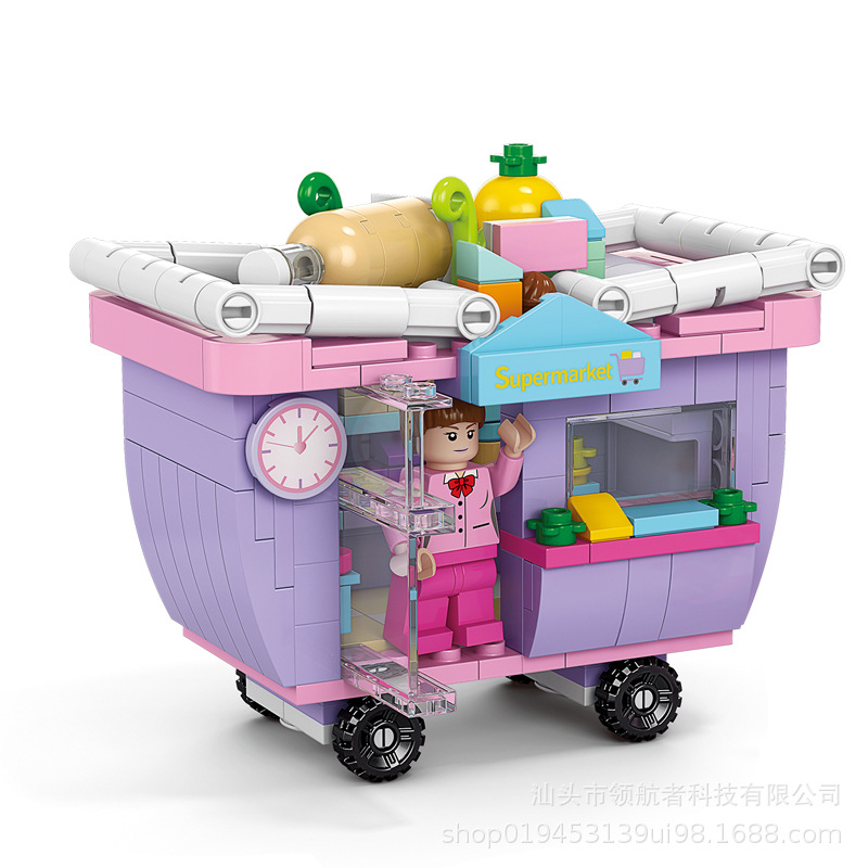 Wow, custom-made boys children's children's music brothers street view series building blocks 8966 children's assembled intelligence toys