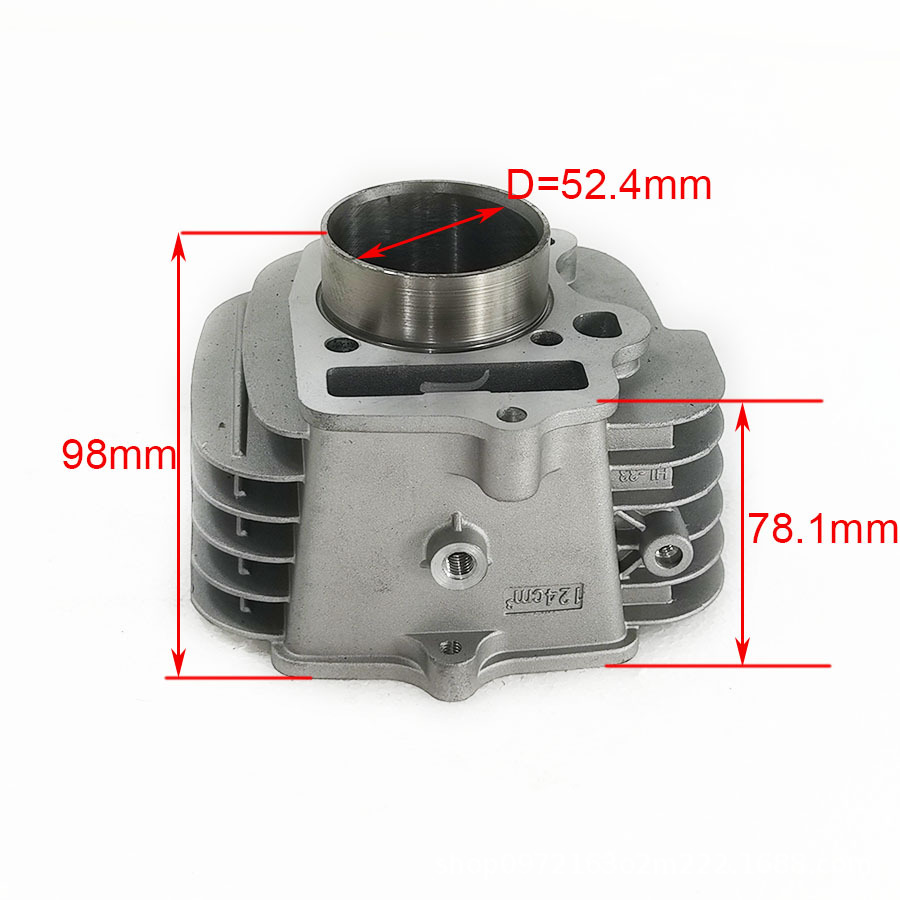 Lifan 125Cc Cylinder Kit 52.4mm Bore Aluminum Cylinder Block Piston Set Horizontal 125Cc Engine Spare Parts