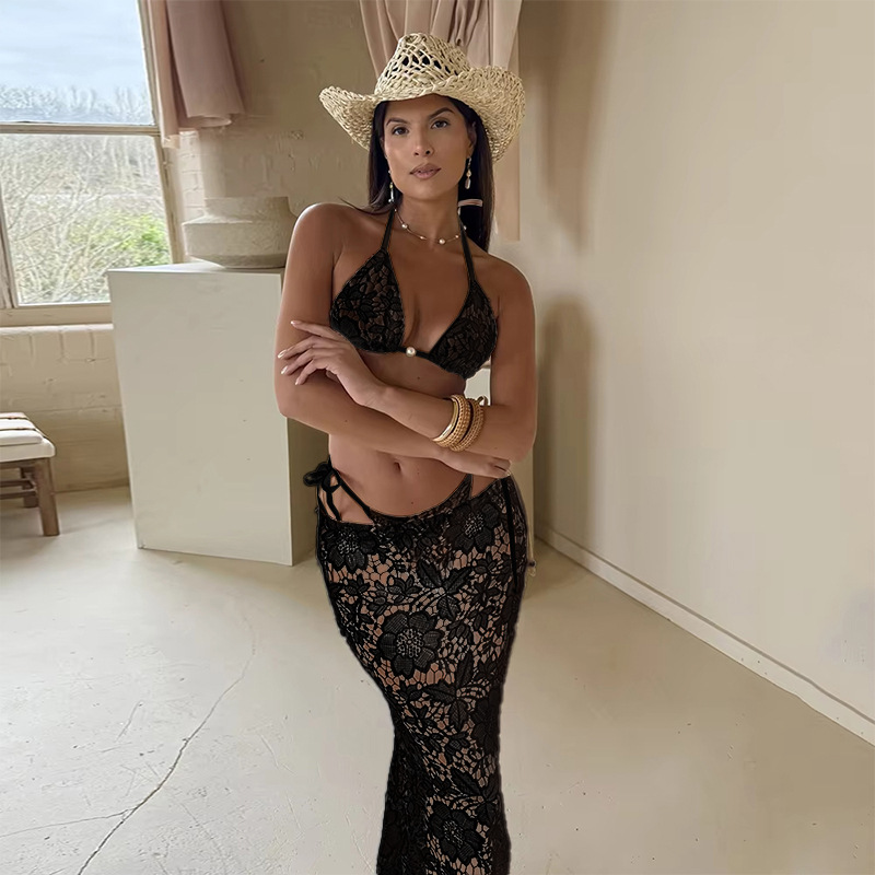 Three Piece Sexy Bikini Lace Split Women's Swimsuit Swimsuit Women's Swimsuit - Bild 4 von 12