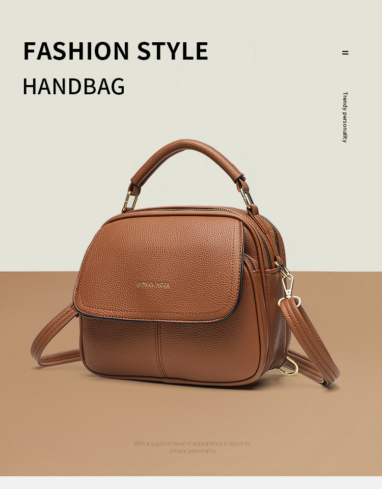 High Quality Women's Casual Backpack With Lychee Pattern Handbag For Commuting Women_voghion.com