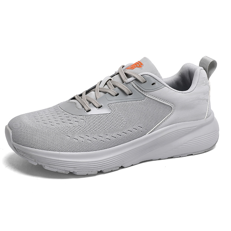 Zapatos de correr de malla de color sólido transfronterizos de tamaño grande zapatos de malla ligeros transpirables para hombres y mujeres