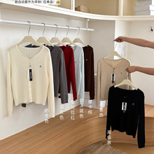 HELLO VAVA羊暖暖R标麻花开衫女秋冬韩系学院风外搭针织毛衣上衣