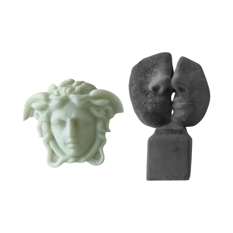 Jiahui Beauty Face Retrato Vela de aromaterapia Molde de silicona Molde de decoración de escritorio de yeso