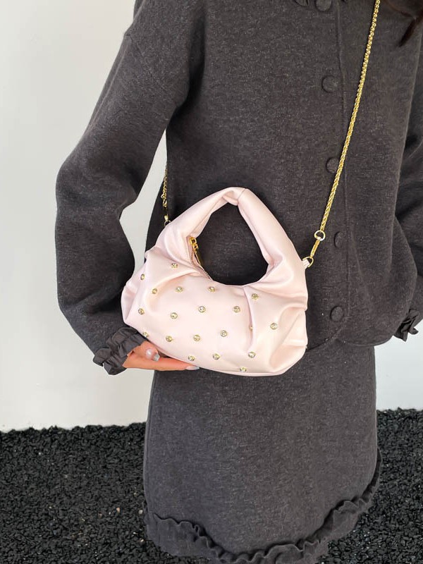 Bolsa de mano de diamante de Xiaoyan, bolso de mano de mujer 2025, nuevo estilo de alta calidad, bolso de nube de moda, bolso de trayectoria de moda
