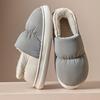 Demi-season slippers with down, non-slip warm footwear indoor for beloved, loose fit