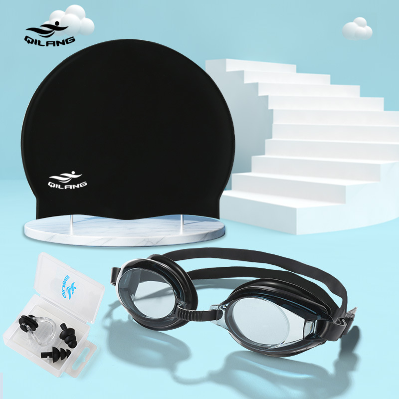 블랙-PE 지퍼 백 블랙 실리콘 캡 귀마개