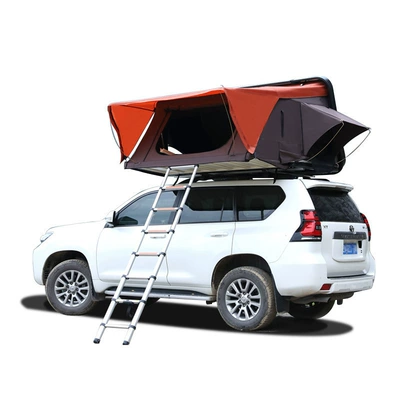 Fully Automatic Outdoor Camping Avtomobil dam çadırları - 21m-black-shell-burgundy-cloth-cover-double