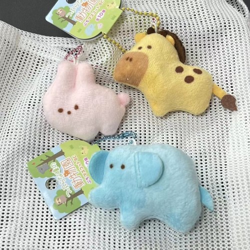 Twist Egg Zoo Kindergarten Teddy Bear Panda Lion Tiger Rabbit Plush Doll Bead Chain Ornament