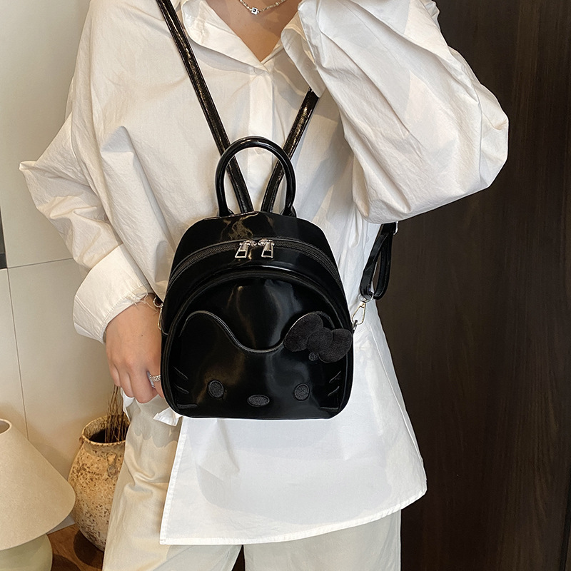 夏の新型ネット赤同金miniハハハkt猫ランドセルバッグ女性かわいいリュックサックシンプルな女性バッグ|undefined