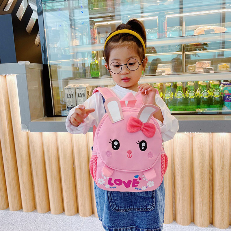 Mochila infantil 2024 otoño nueva mochila mini de animales de dibujos animados para jardín de infantes, mochila escolar para niñas, mochila pequeña y ligera