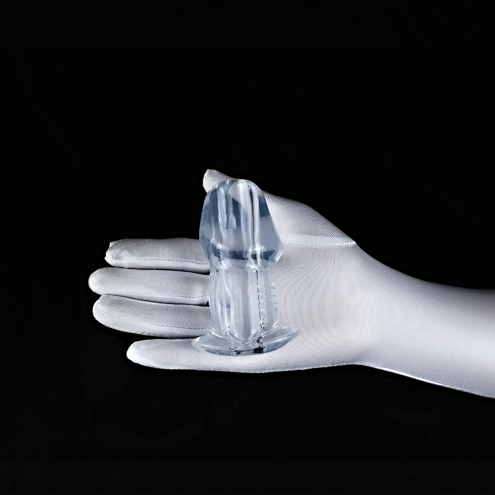 Transparent Hollow Anal Plug, TPE Peeking Dilator, XL Size, Unisex Adult Toy — detail image 5