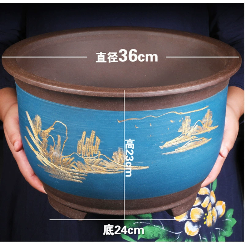 Extra large flowerpot, ceramic big high boots