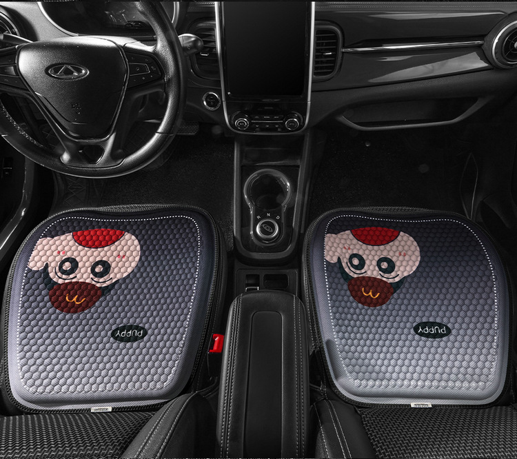 Cartoon New Car Cushion Four Seasons Universal Breathable Condensing Rubber Mat Cute Ladies Car Summer Cool Mat Seat Cushion
