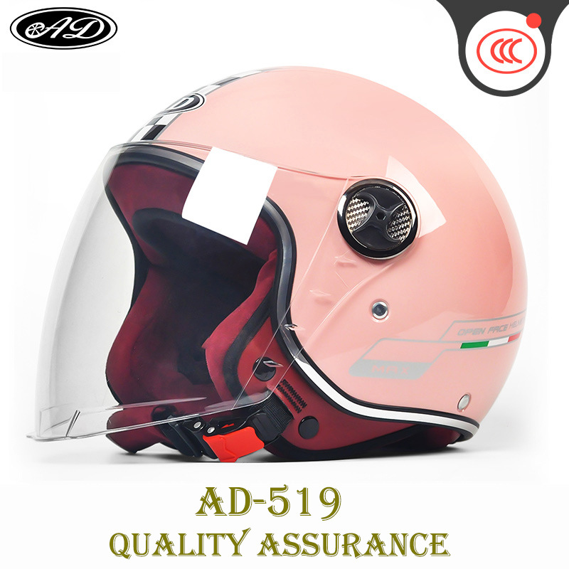 Motosiklet kaskı (dəbilqə): Motuoche 3C Certified Electric - pink-checkered-flag-long-transparent-visor