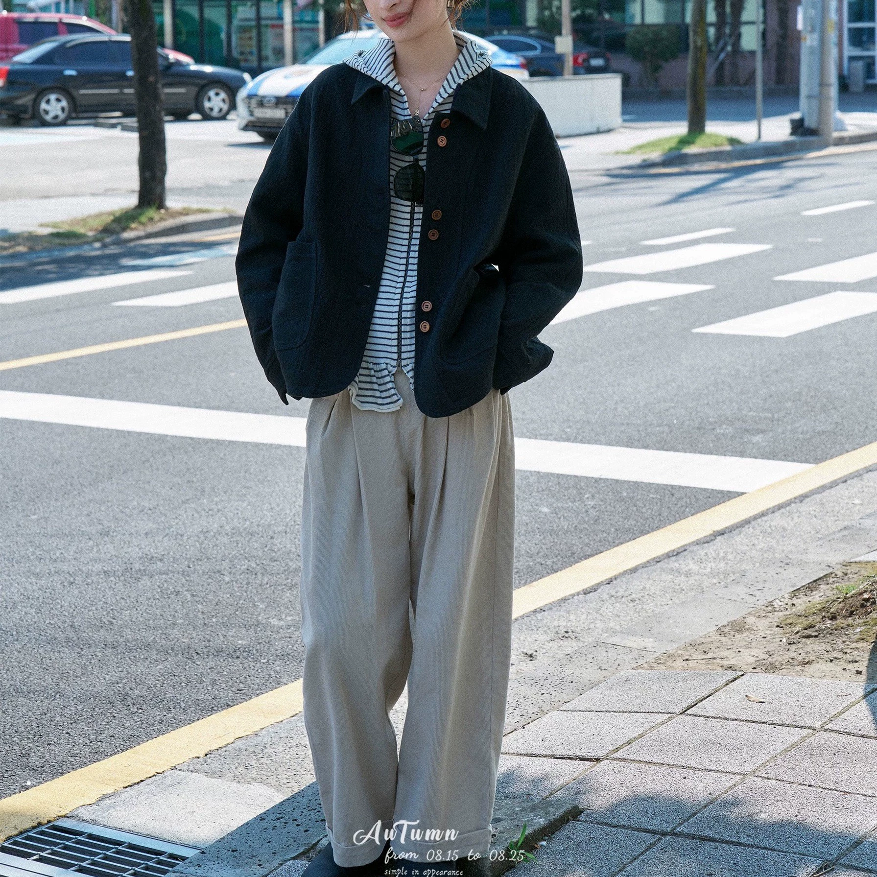 "White Draw" "Furi Times" 25AW New Texture Sense Nordic Retro Short Trench Coat Blazer