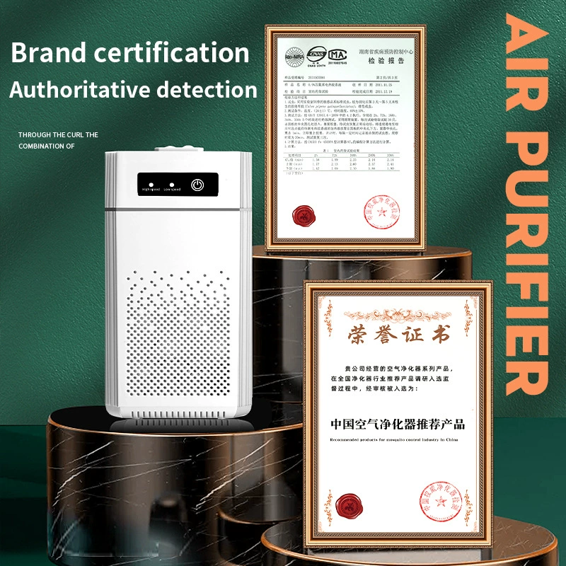 Air purifier TC-015, compact home filter with HEPA & activated carbon, anion sterilization
