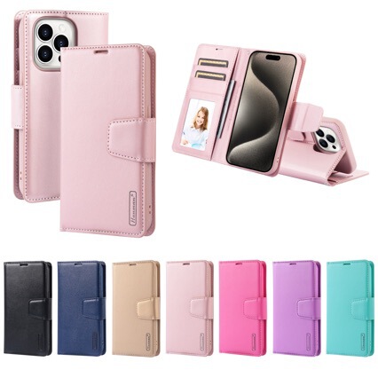 Hanman Mil Protective Case for Apple 17Promax/17Pro Cross-Border Mobile Phone Flip Cover Wallet-Style Leather Case