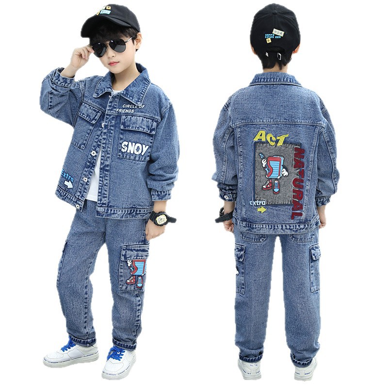Conjunto Vaquero para Niño de 2 Piezas en Pana, Manga Larga, para Primavera y Otoño image 6