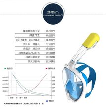 潜水面罩儿童成人浮潜面罩脸干式三宝呼吸器防雾游泳装备