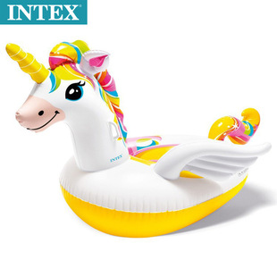INTEX 57561 small unicorn Mount water animal inflatable Mount Flamingo yellow duck animal floating bed