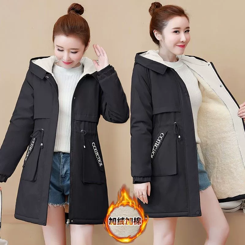 Long spring autumn trench coat, warm down jacket, 2025 years
