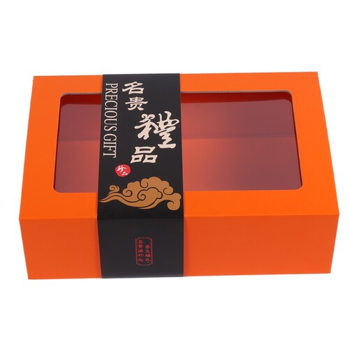 New orange universal red mushroom, lingzhi and isinglass packaging box, morel mushroom, Agaricus blazei mushroom gift box, folding carton