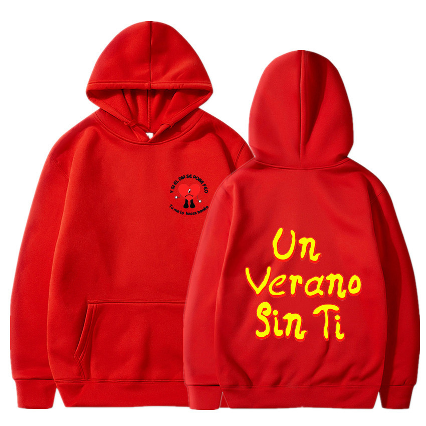 Nuevo otoño e invierno transfronterizo un verano sin ti bad bunny nuevo álbum sudadera con capucha